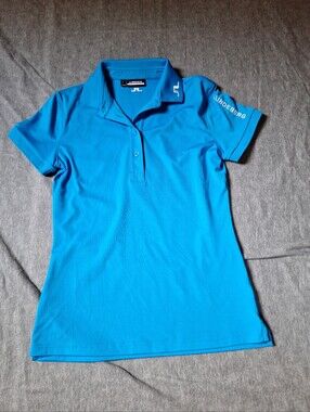 J.Lindeberg Bright Blue Women's Short-Sleeve Polo Size S